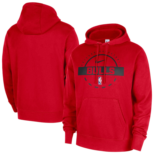 Men's Red Chicago Bulls 2025/26 Practice Club Pullover Hoodie